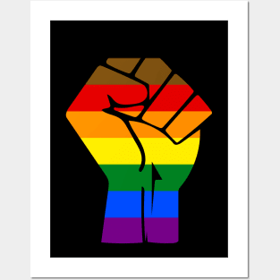 Black Lives Matter Fist LGBT People of Color Pride Plag Posters and Art